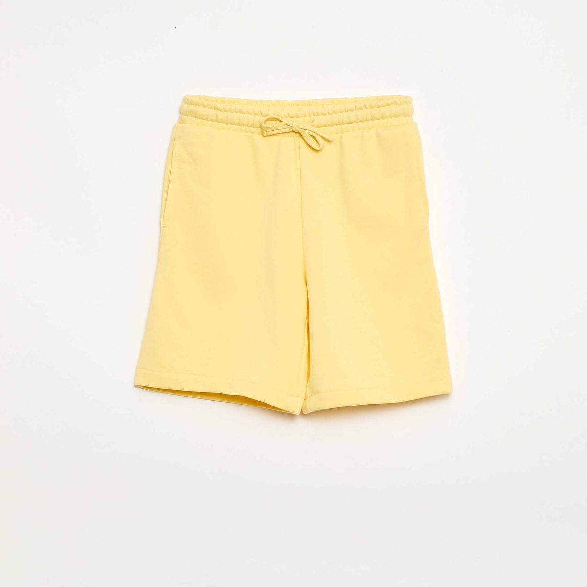 Pack de 2 pantalones cortos de algodón liso AMARILLO