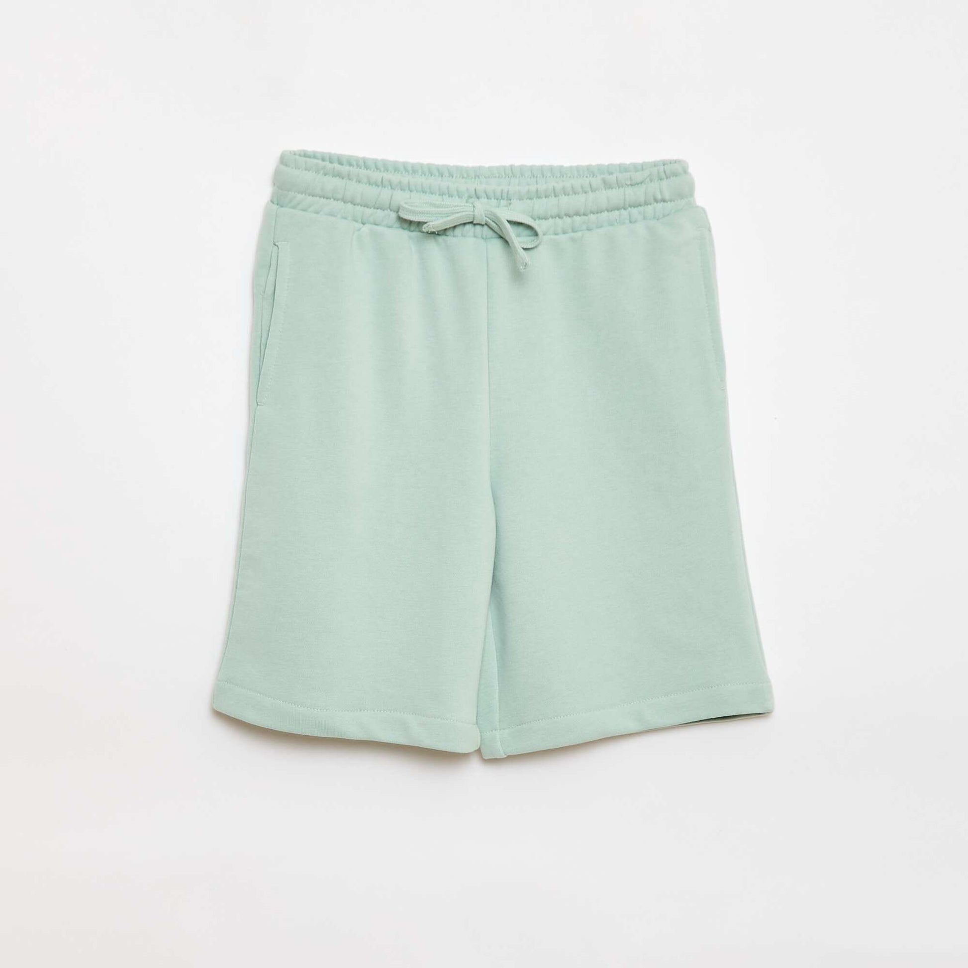 Pack de 2 pantalones cortos de algodón liso VERDE