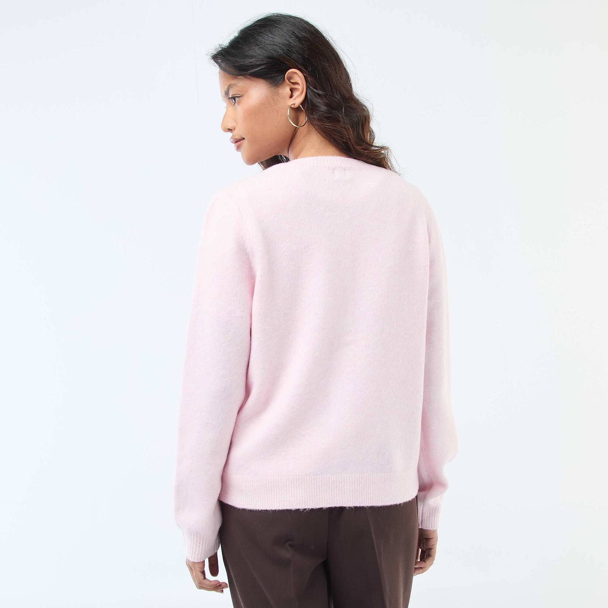 Cárdigan de punto con botones dorados ROSA