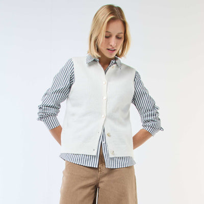 Chaleco sin mangas liso BEIGE