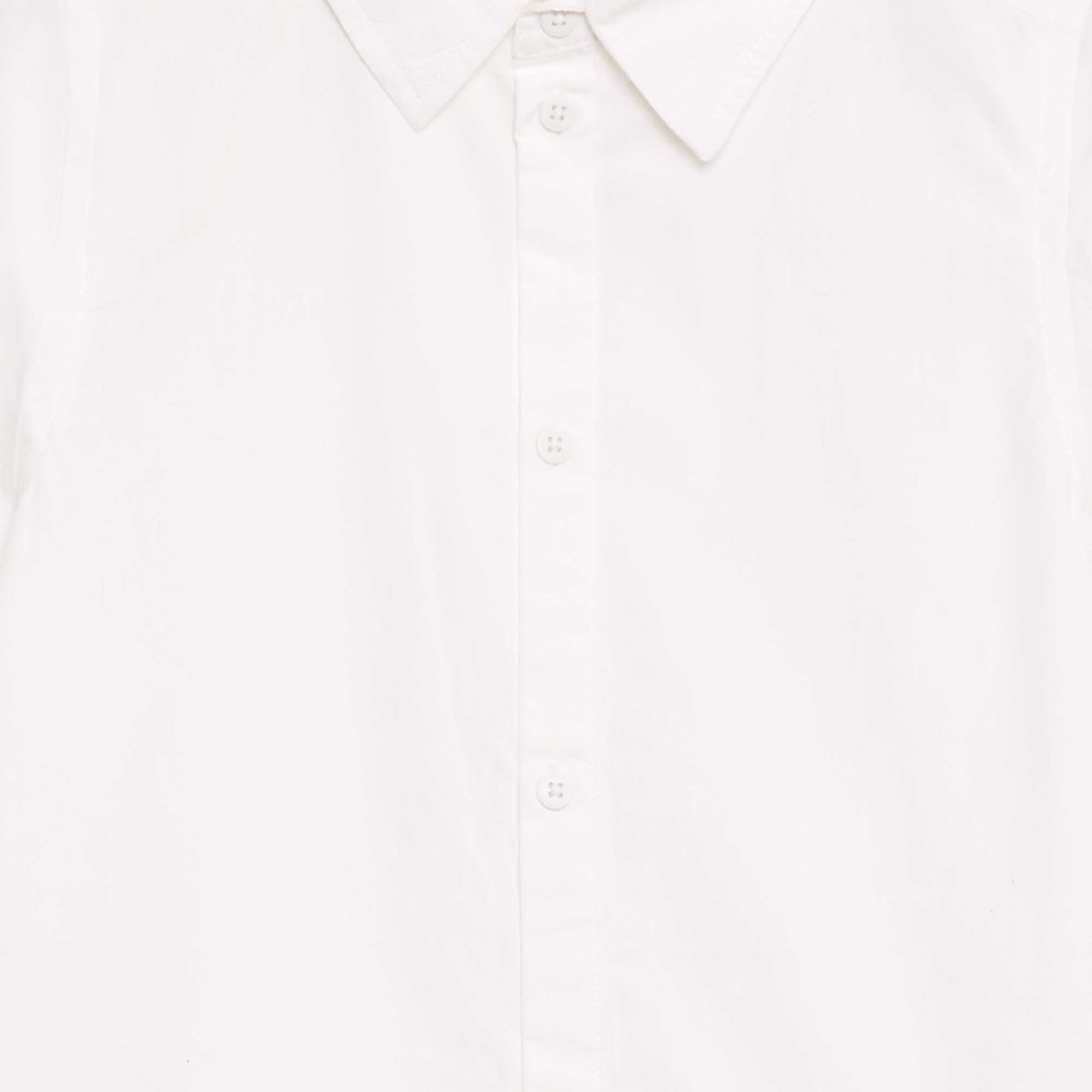 Camisa lisa de manga corta BLANCO