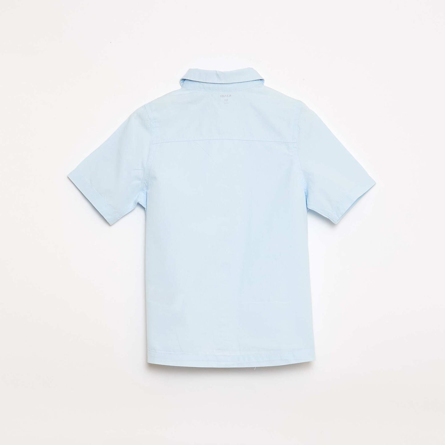 Camisa lisa de manga corta AZUL