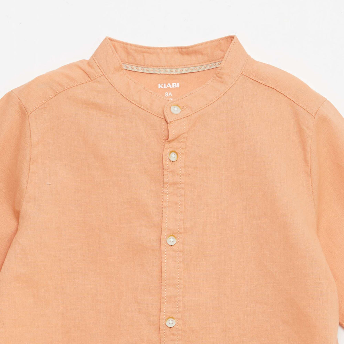 Camiseta blanca de algodón NARANJA