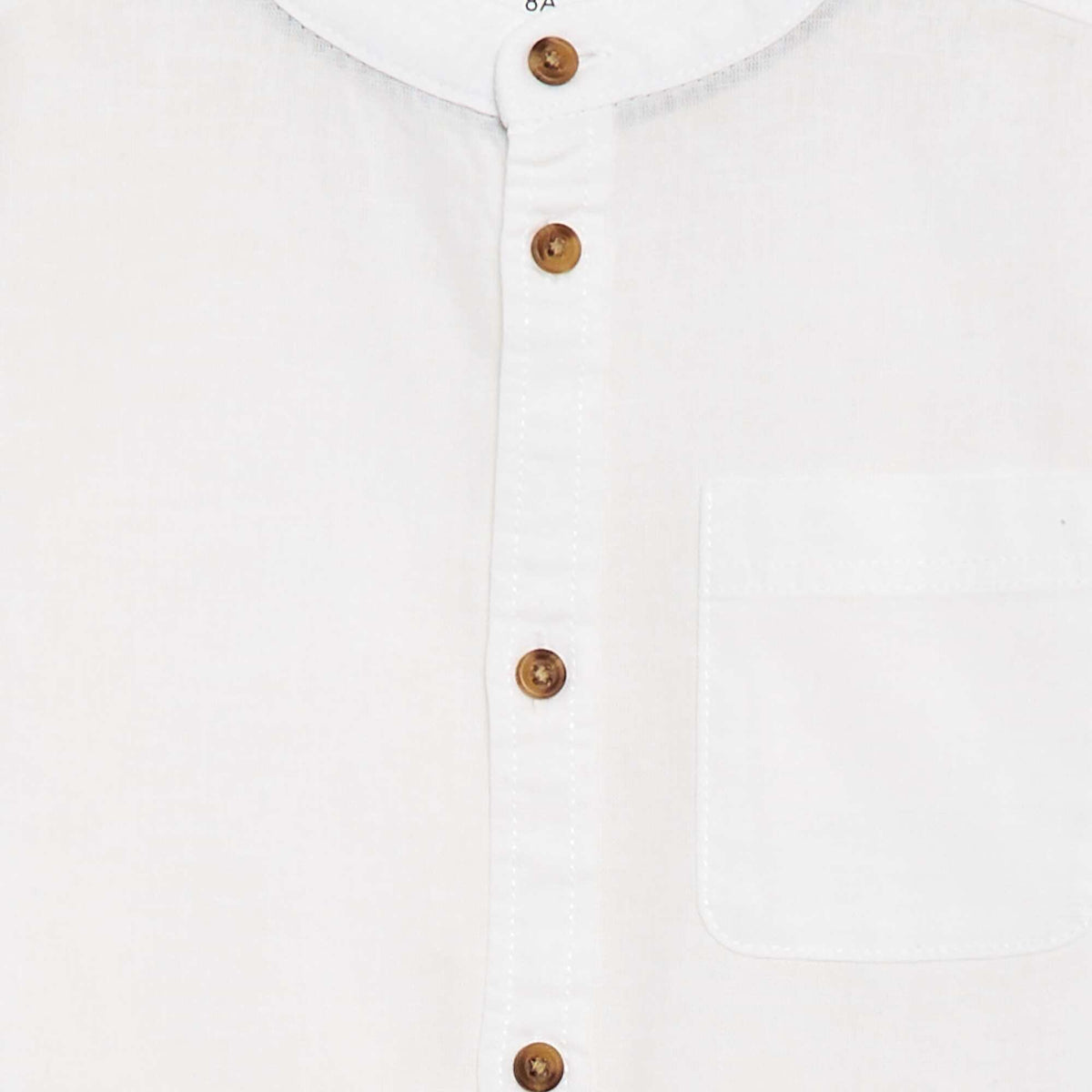 Camisa de lino mezclado BLANCO