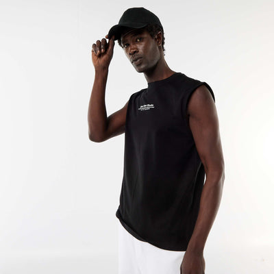 Camiseta de tirantes estampada por ambos lados NEGRO