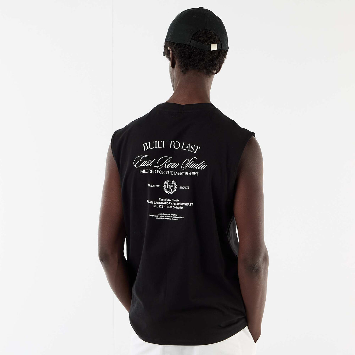 Camiseta de tirantes estampada por ambos lados NEGRO