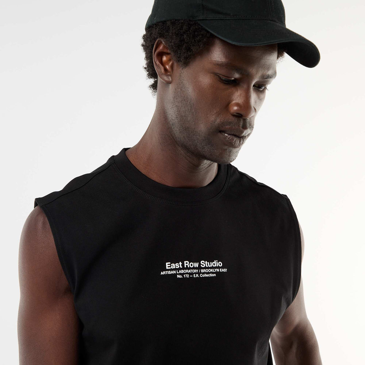 Camiseta de tirantes estampada por ambos lados NEGRO