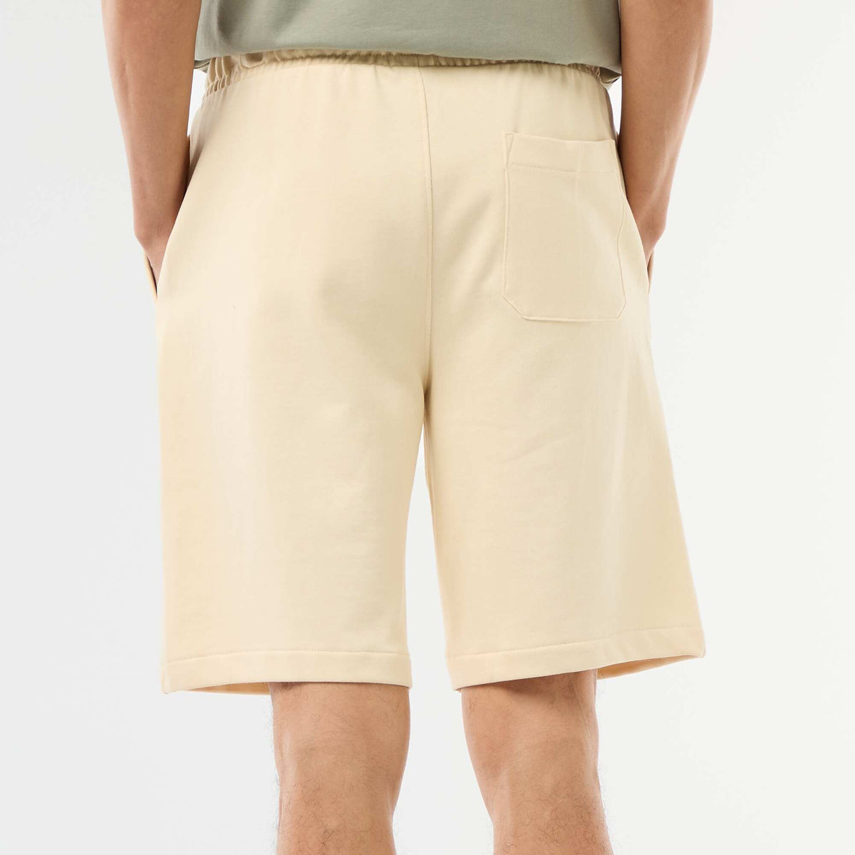 Bermuda de felpa ligera liso AMARILLO