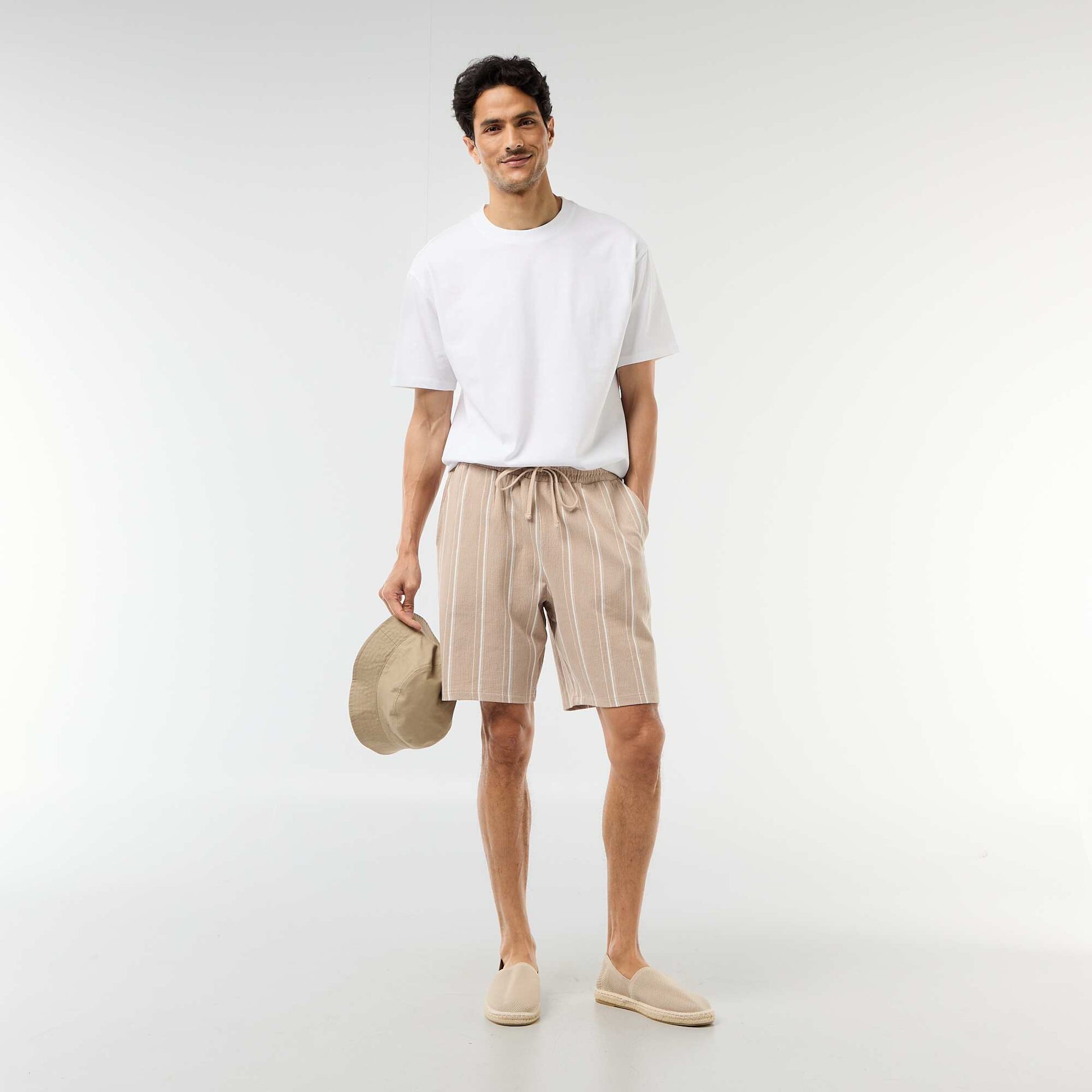 Bermuda de felpa BEIGE