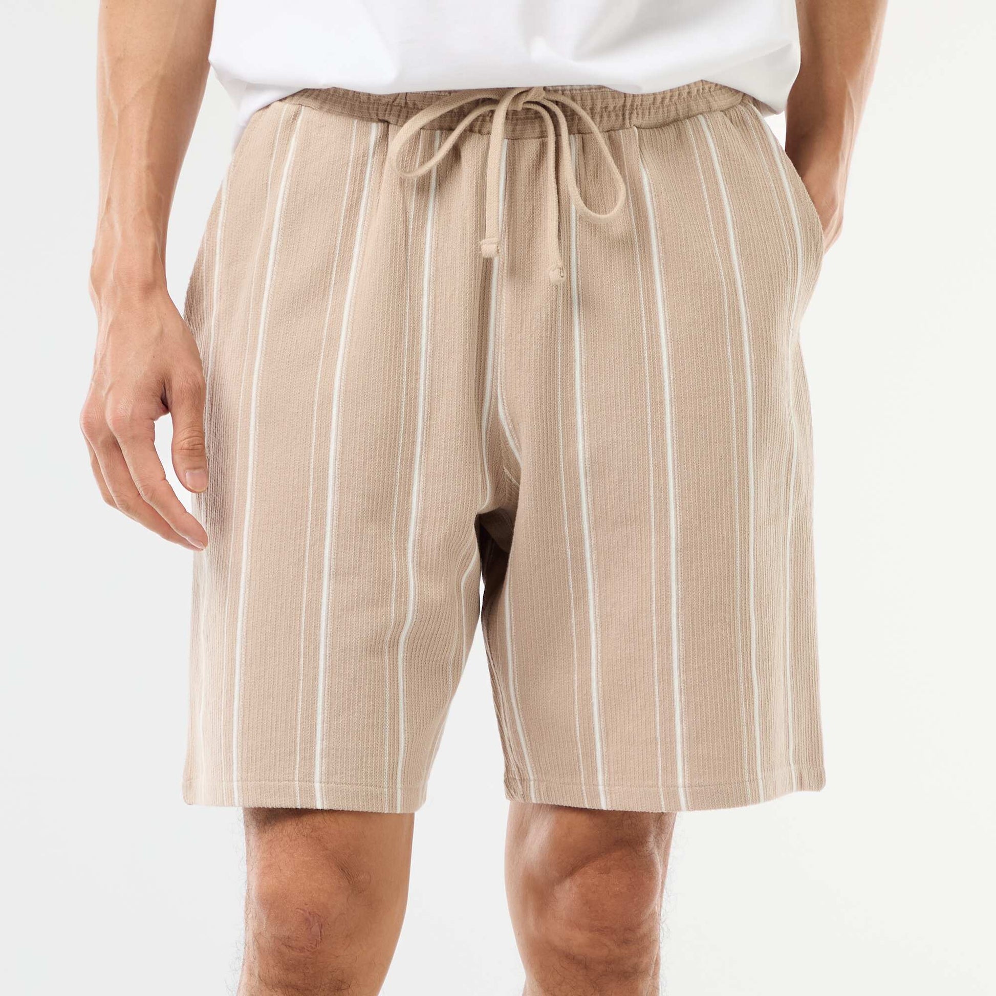 Bermuda de felpa BEIGE