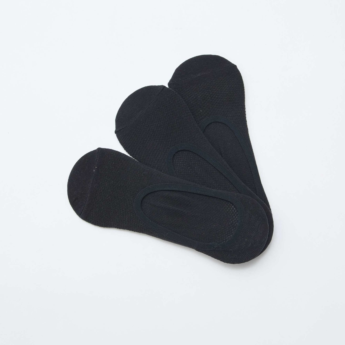 Pack de 3 bailarinas protectoras invisibles para pies NEGRO