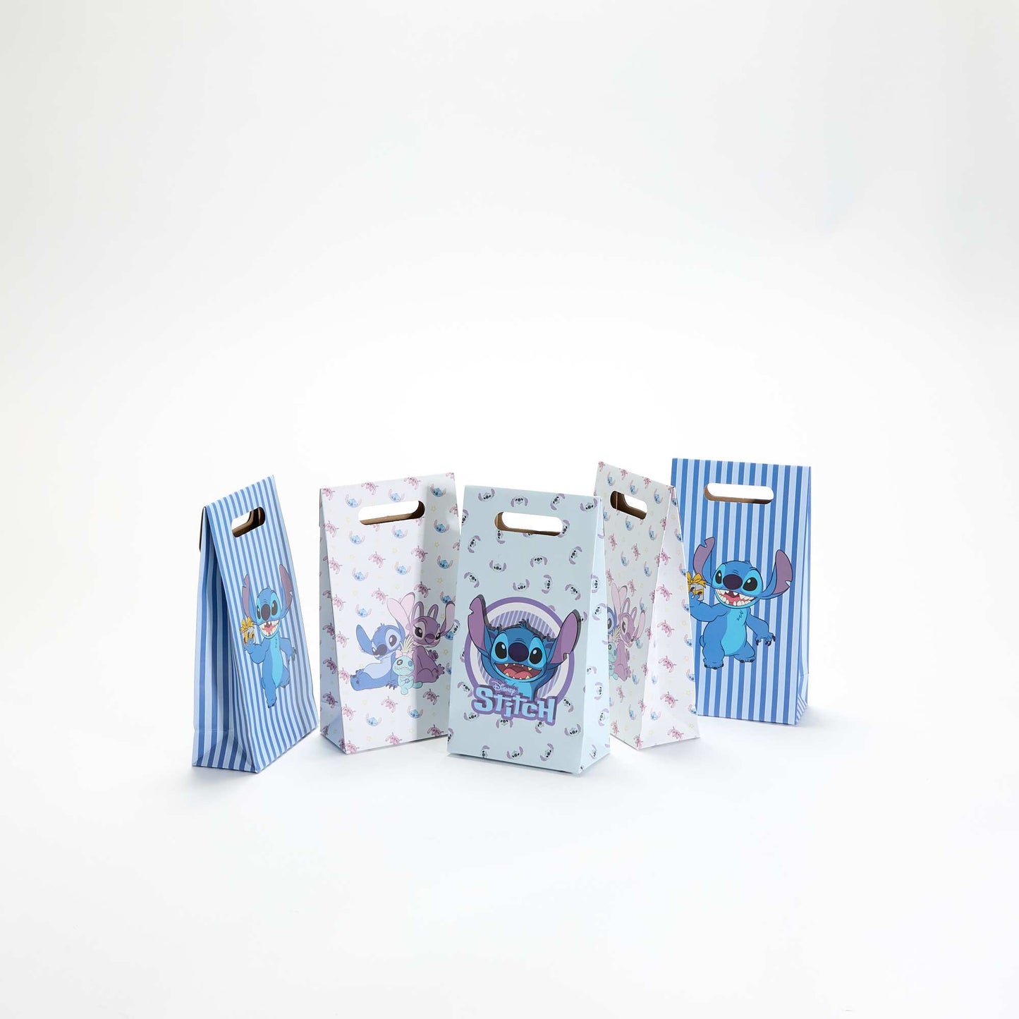 Pack de 5 bolsas de regalo 'Stitch' de Disney AZUL