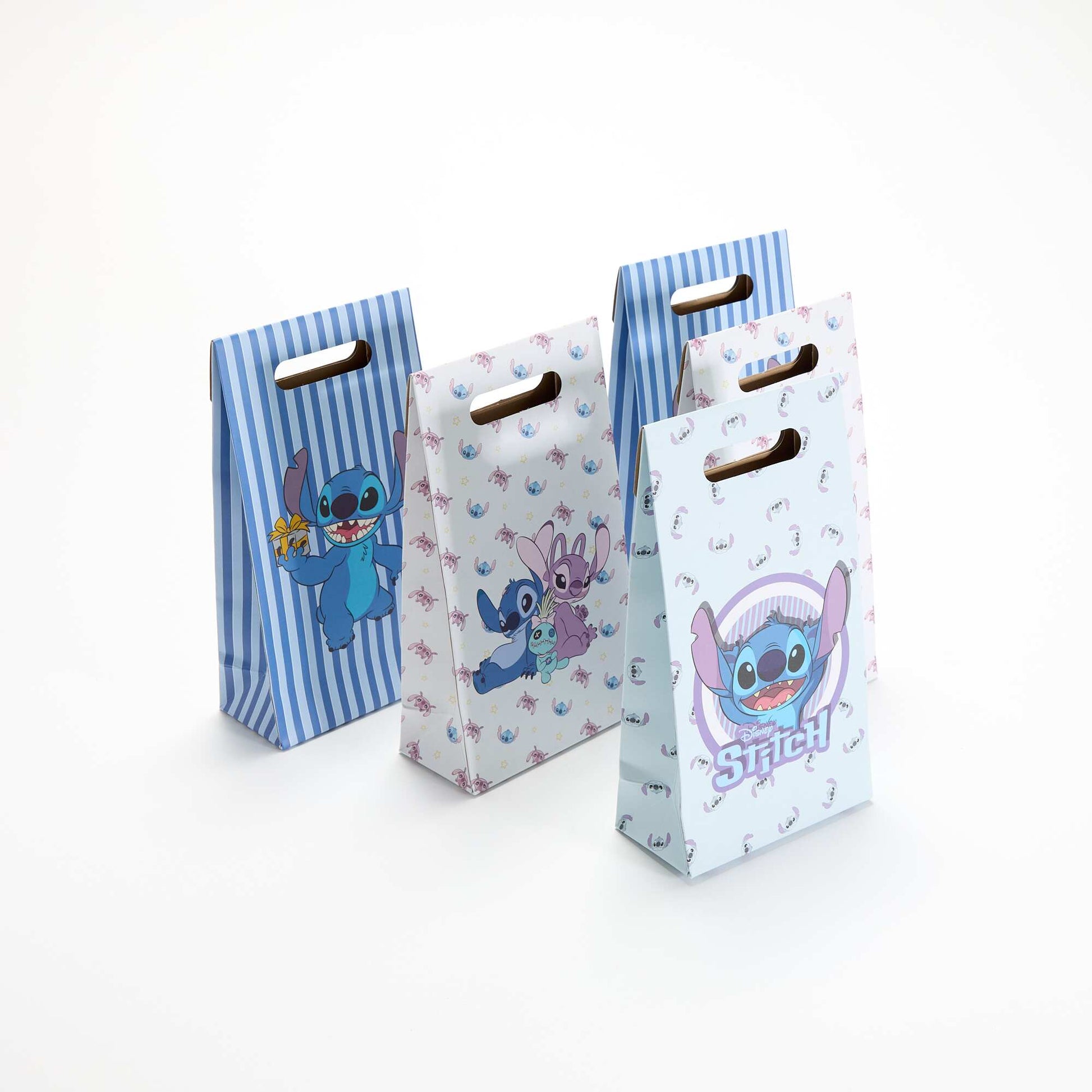 Pack de 5 bolsas de regalo 'Stitch' de Disney AZUL