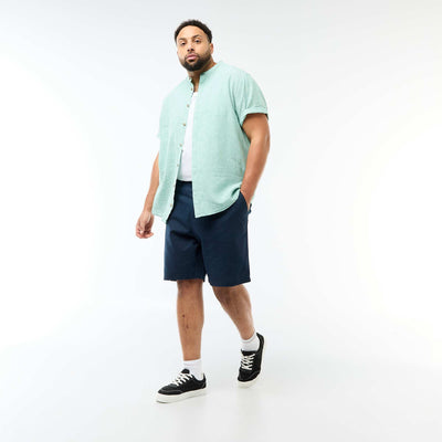 Bermuda chino con abertura abotonada + cremallera + cordones AZUL