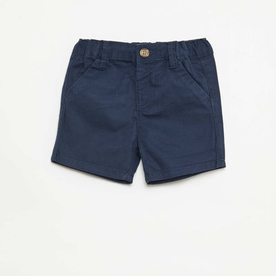 Jean corto chino con cintura ajustable AZUL MARINO
