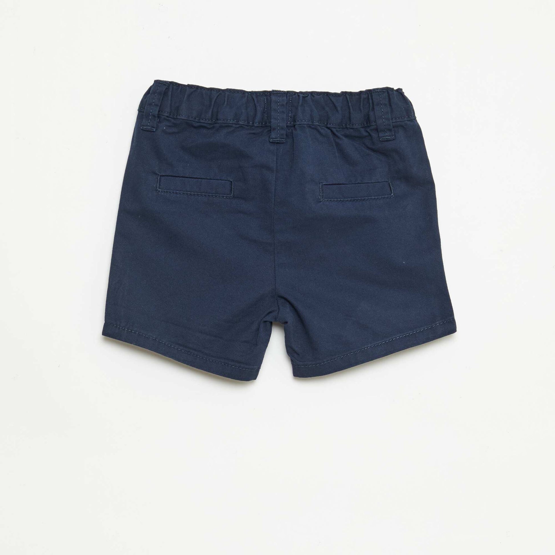 Jean corto chino con cintura ajustable AZUL MARINO