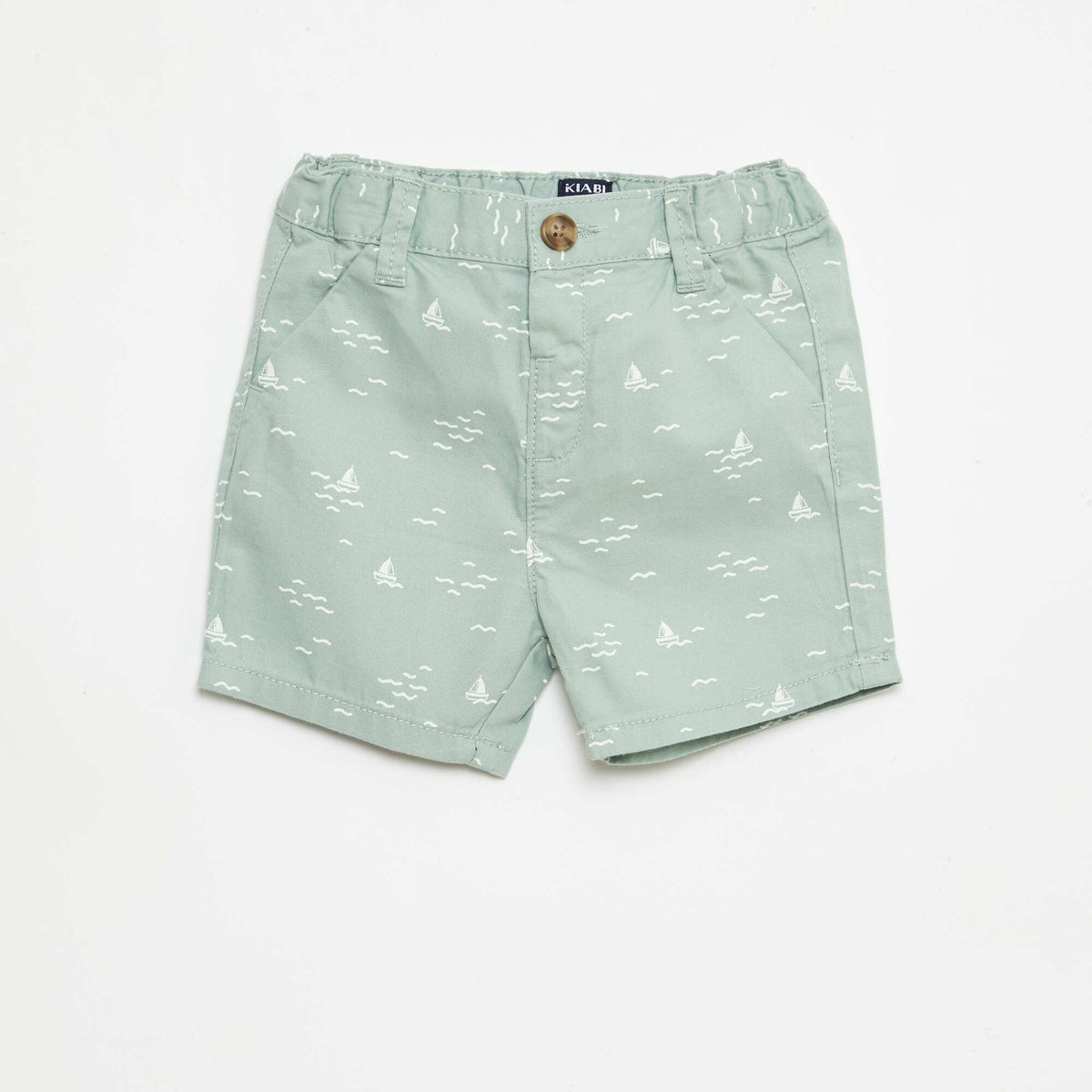 Jean corto chino con cintura ajustable VERDE