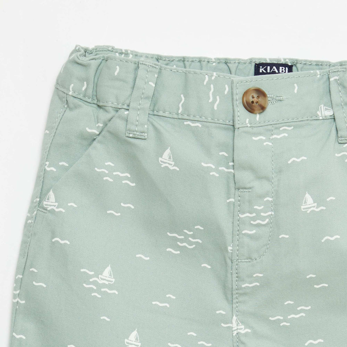 Jean corto chino con cintura ajustable VERDE