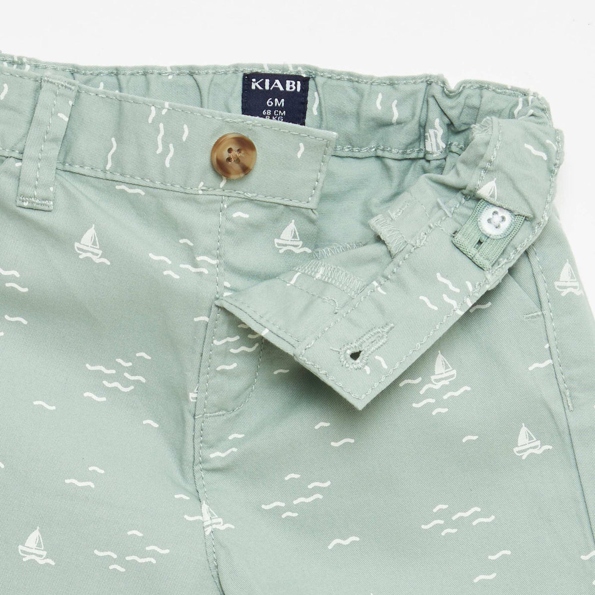 Jean corto chino con cintura ajustable VERDE