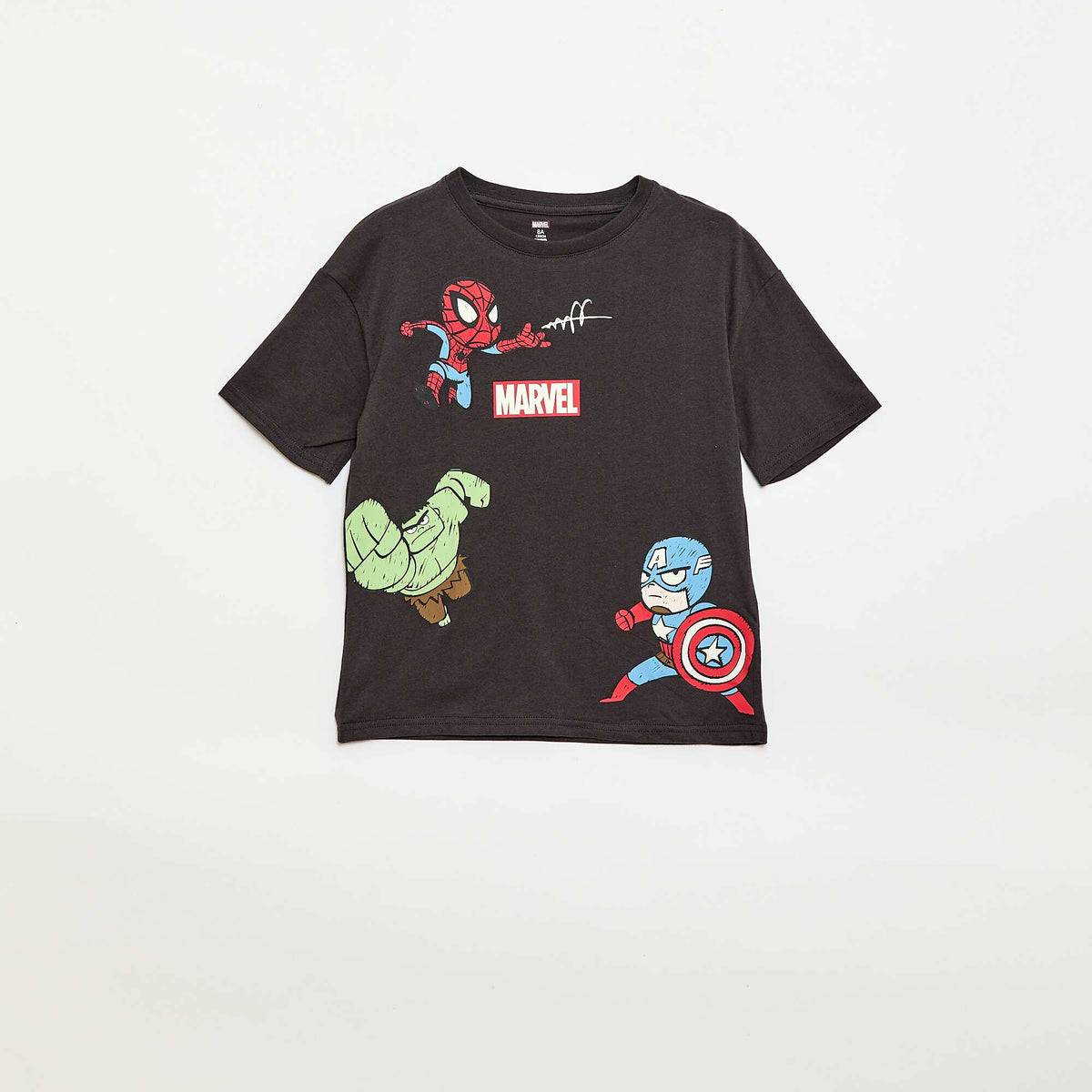 Camiseta de manga corta 'Marvel' 'Avengers' NEGRO