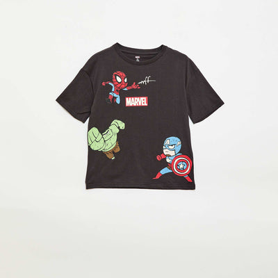 Camiseta de manga corta 'Marvel' 'Avengers' NEGRO