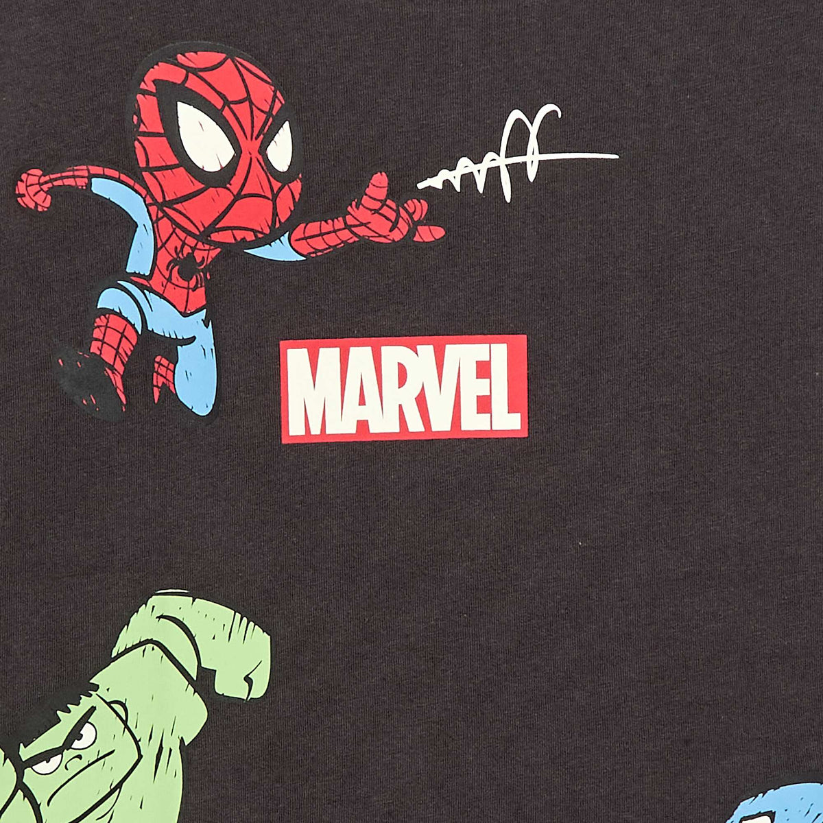 Camiseta de manga corta 'Marvel' 'Avengers' NEGRO