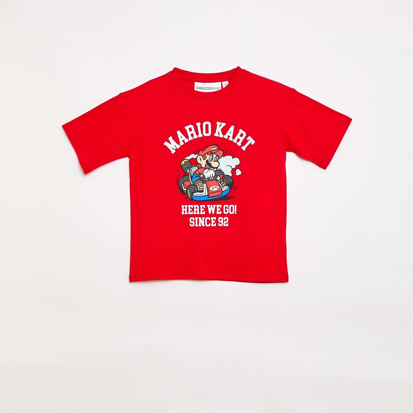 Camiseta 'Nintendo' 'Mario' de algodón liso ROJO