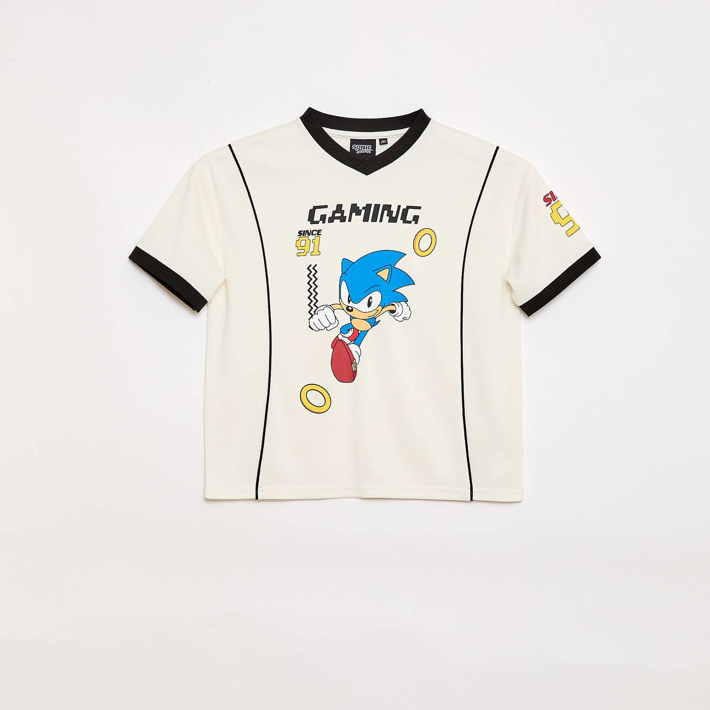 Camiseta deportiva fluida 'Sonic' 'SEGA' BEIGE