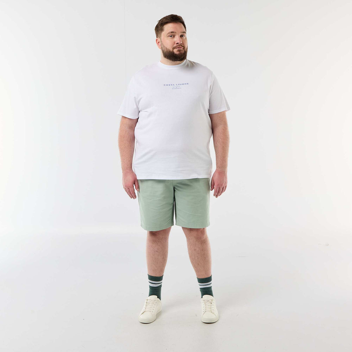 Camiseta de manga corta estampada BLANCO