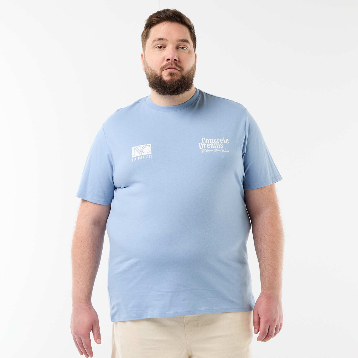 Camiseta de manga corta estampada AZUL