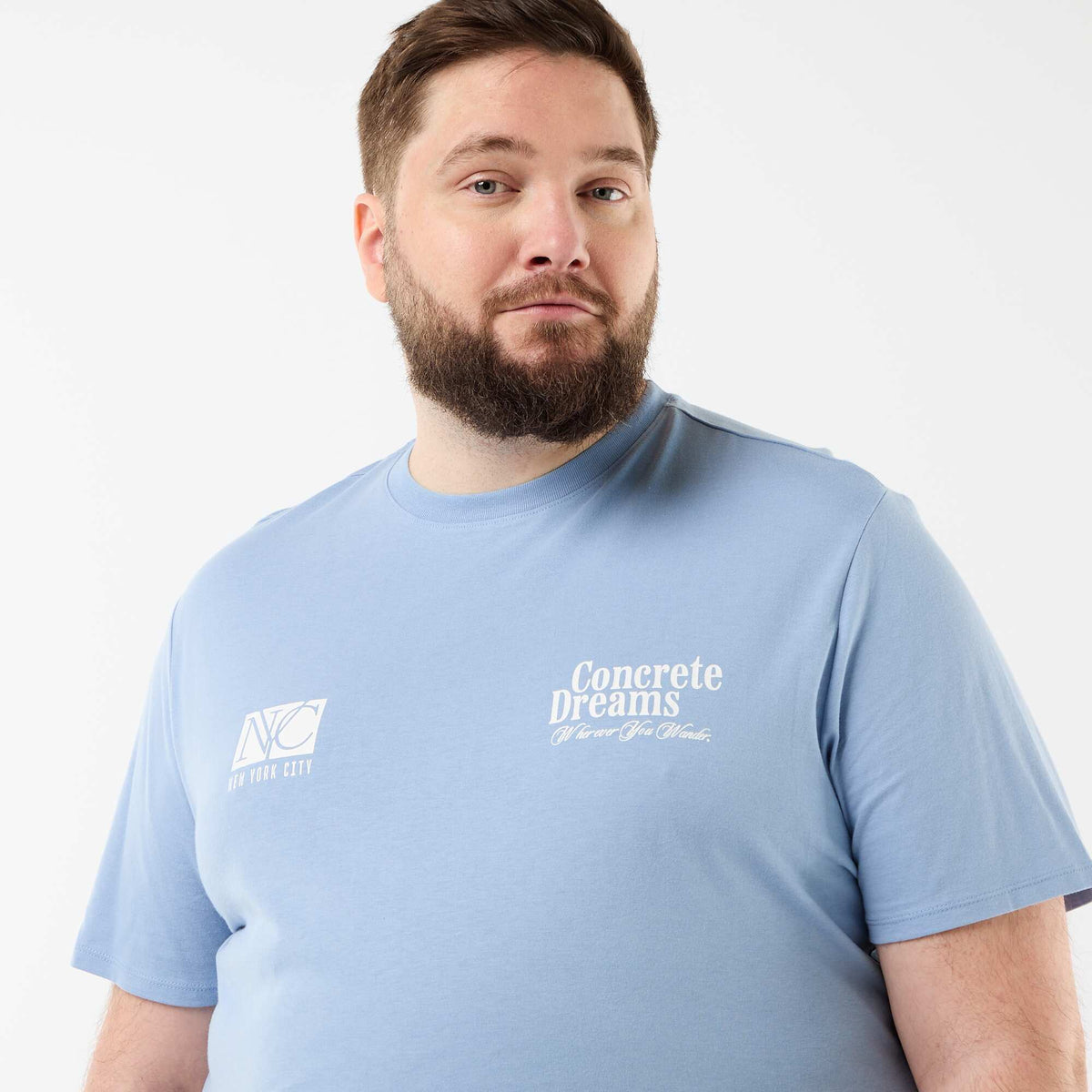 Camiseta de manga corta estampada AZUL
