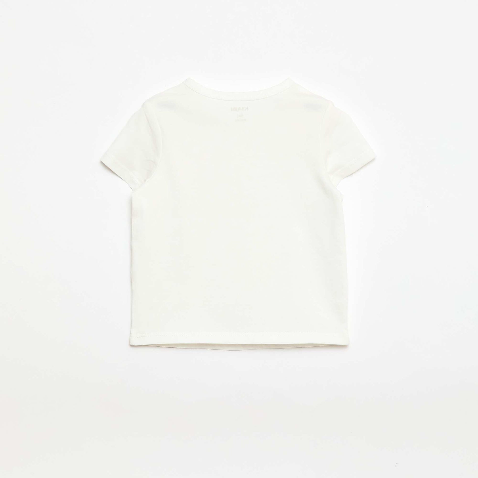 Camiseta con cuello tunecino abotonado BLANCO