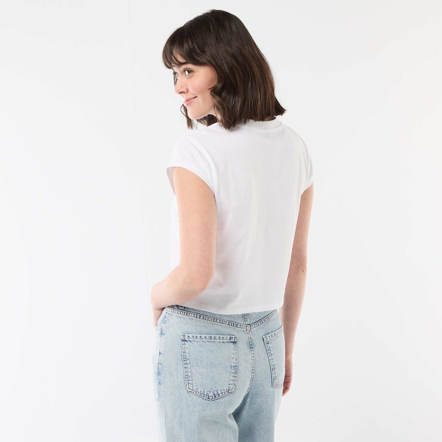 Camiseta corta 'Stitch' BLANCO