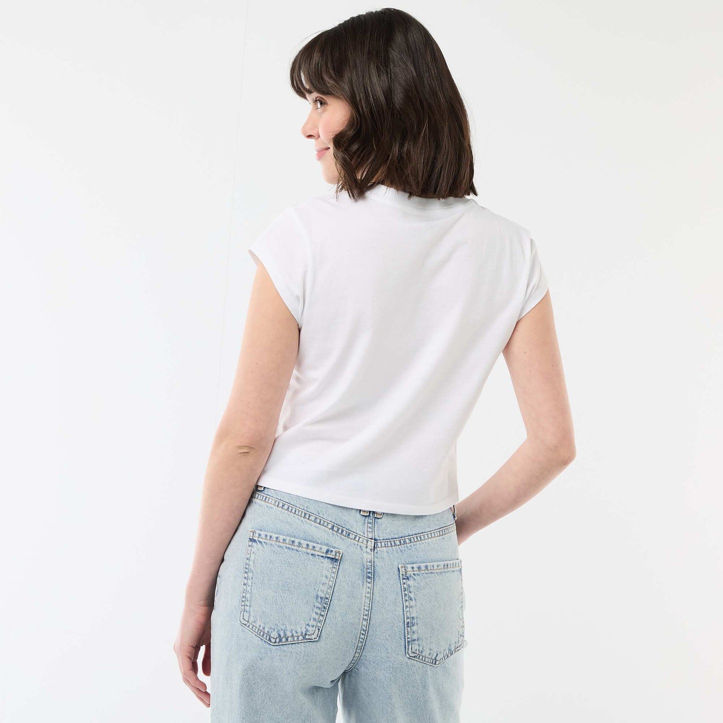 Camiseta 'Mickey' cropped 'Disney' BLANCO