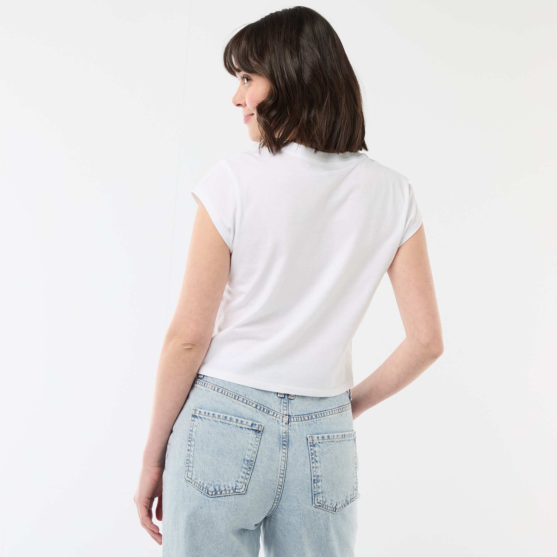 Camiseta 'Mickey' cropped 'Disney' BLANCO
