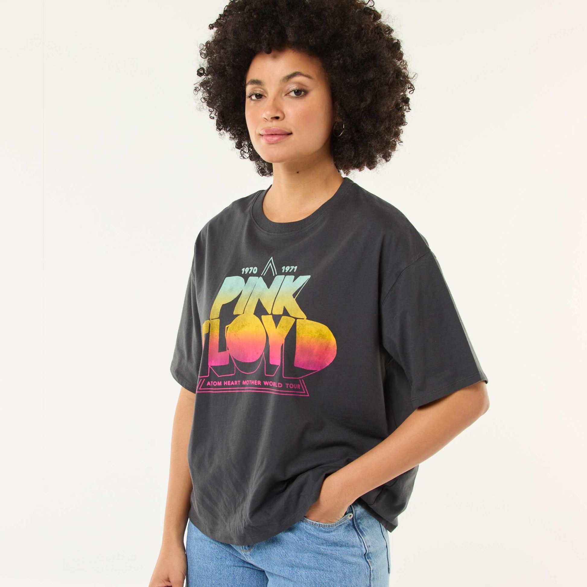 Camiseta estampada 'Pink Floyd' lisa NEGRO