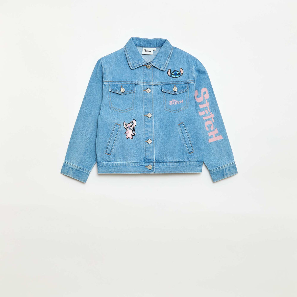 Chaqueta vaquera 'Stitch' abotonada AZUL