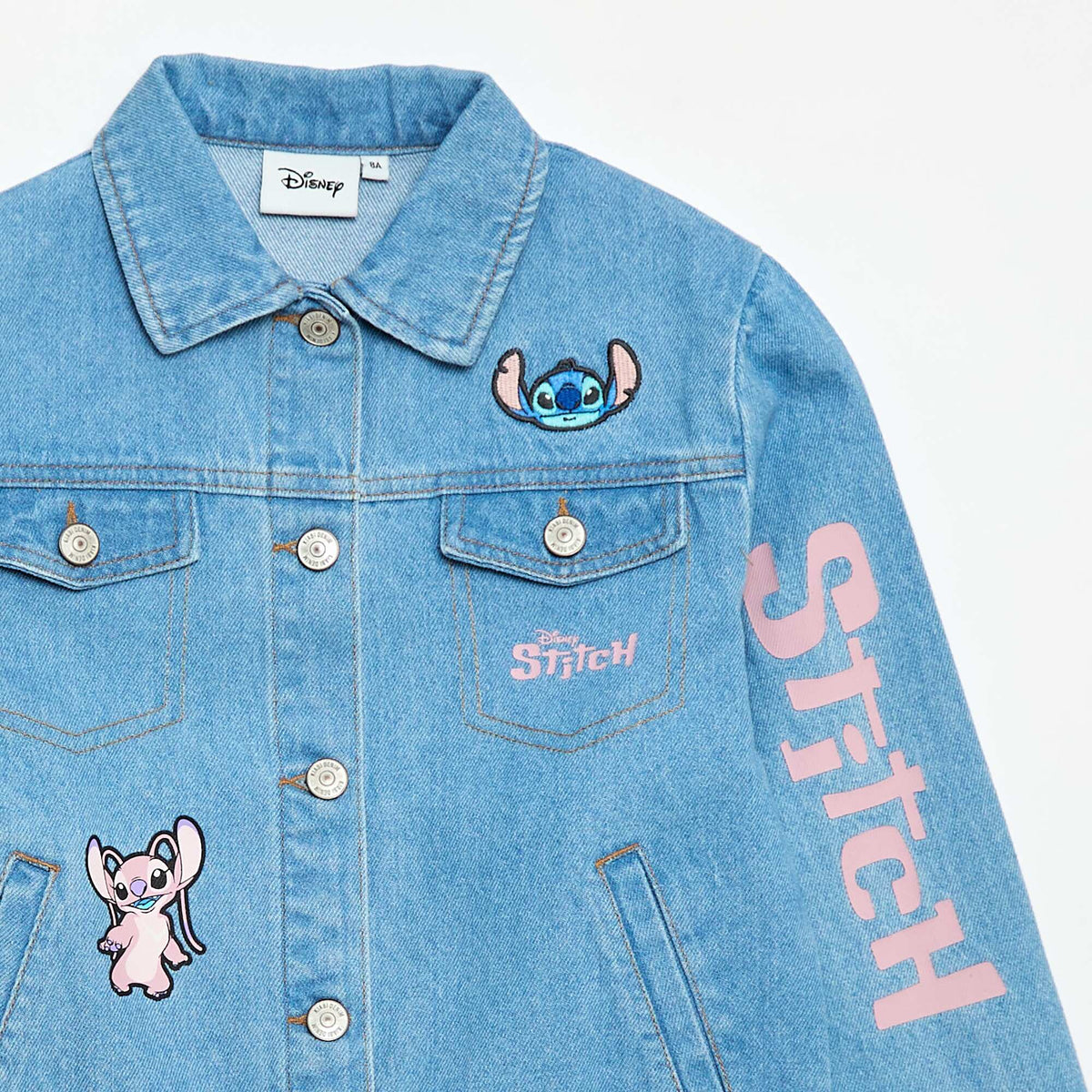 Chaqueta vaquera 'Stitch' abotonada AZUL