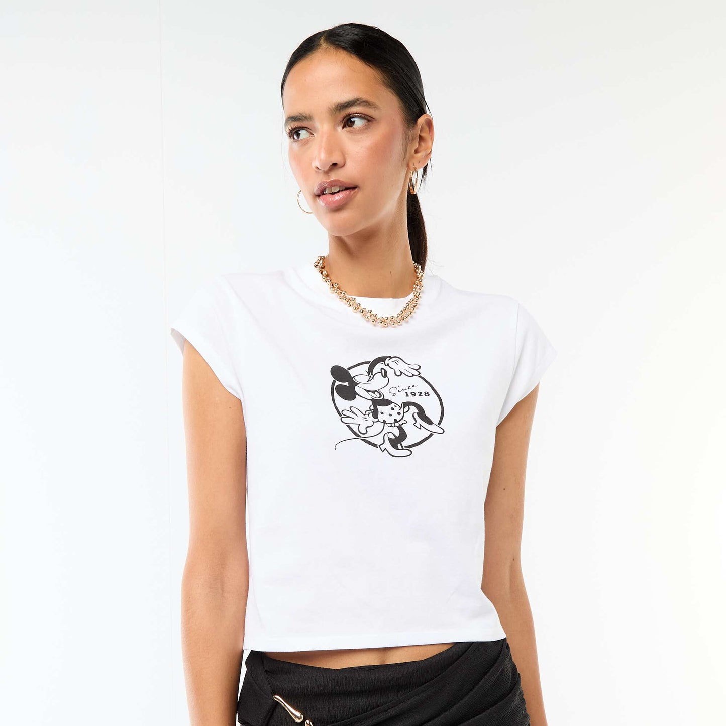 Camiseta 'Minnie' cropped 'Disney' BLANCO