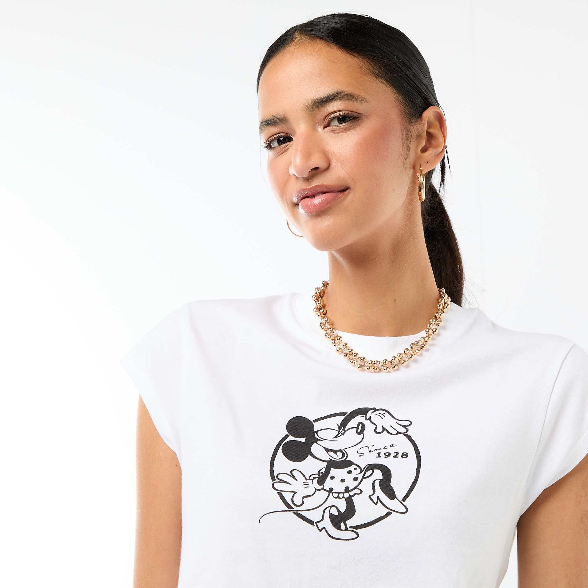 Camiseta 'Minnie' cropped 'Disney' BLANCO
