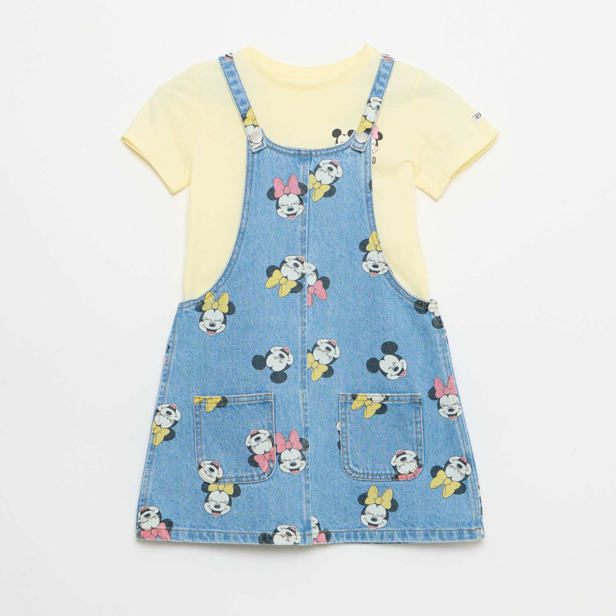 Enterito jean con camiseta AMARILLO