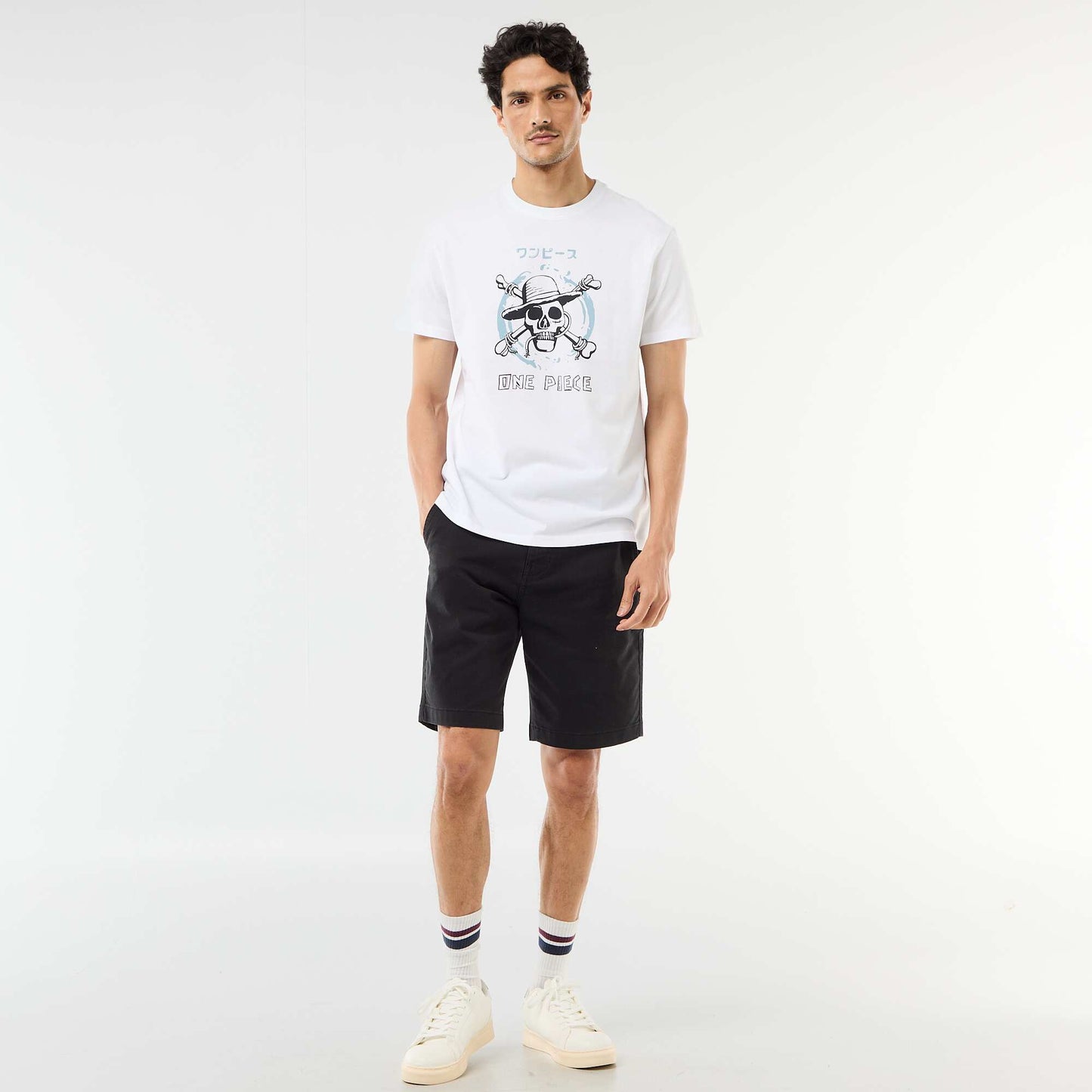 Camiseta 'One Piece' de manga corta BLANCO