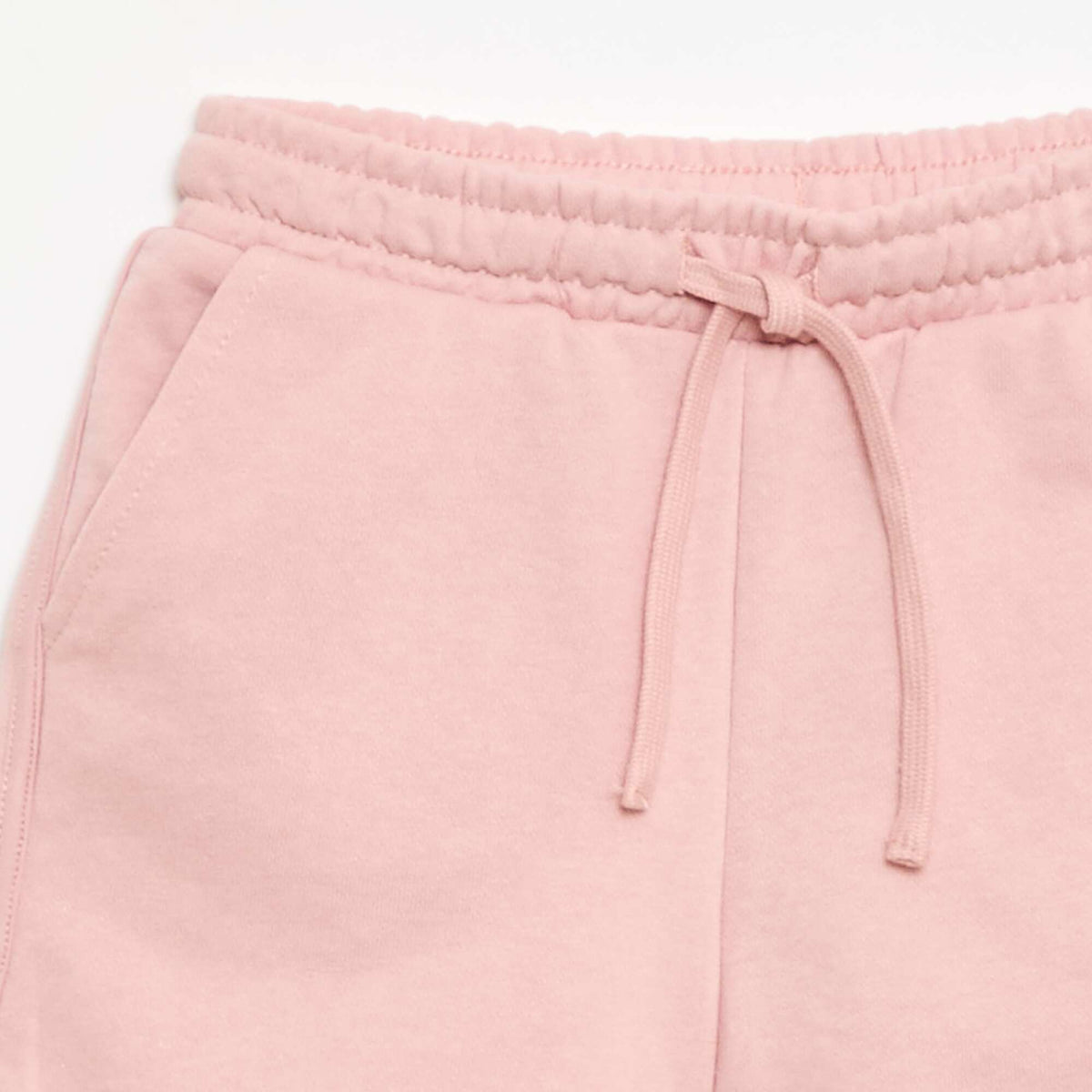 Pantalón corto en felpa liso ROSA