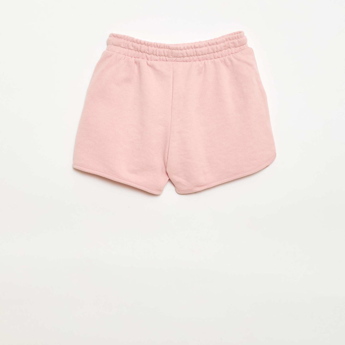 Pantalón corto en felpa liso ROSA