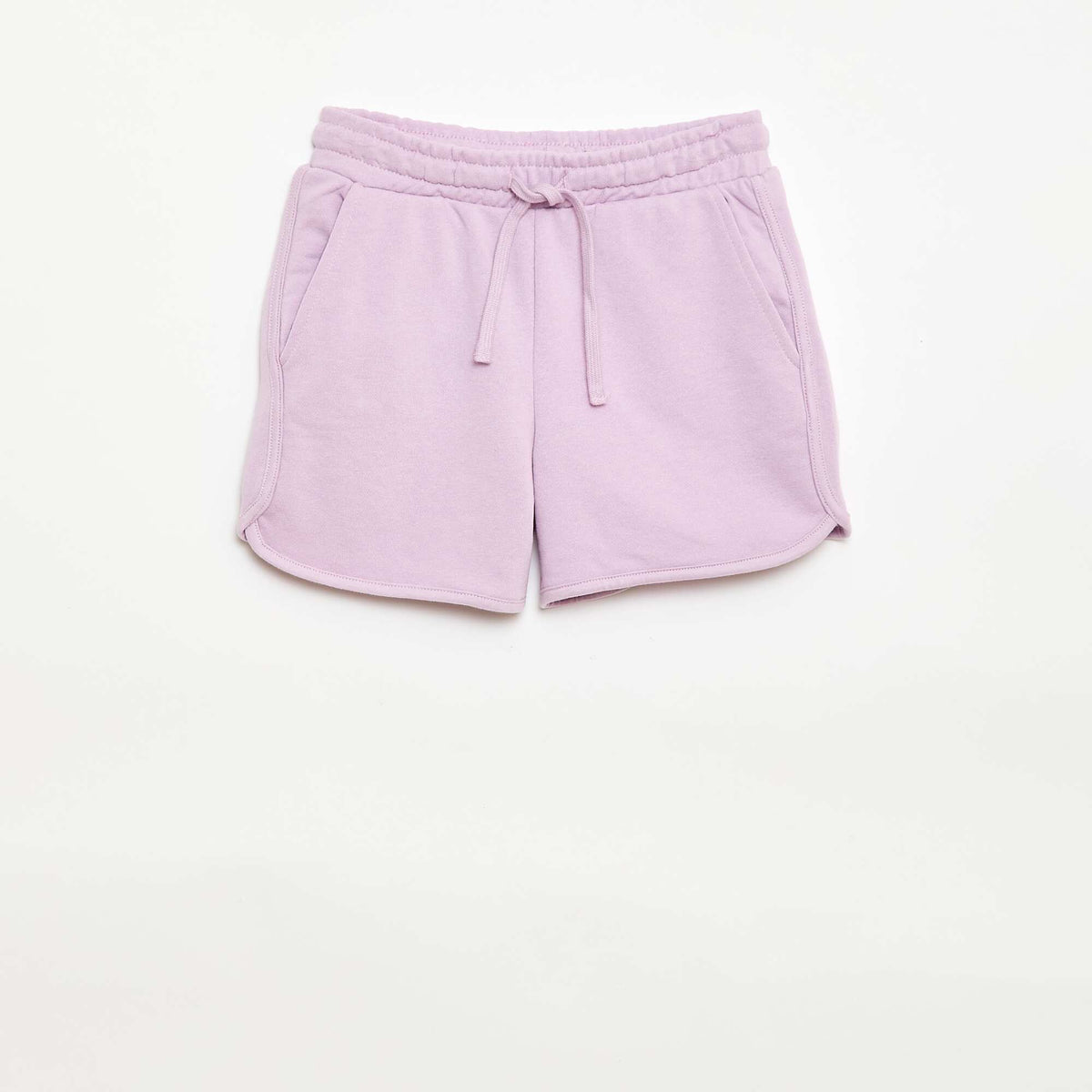 Pantalón corto en felpa liso PURPURA