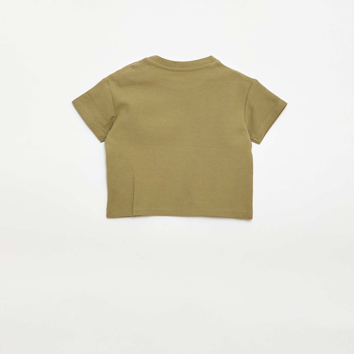 Camiseta lisa de manga corta de algodón VERDE