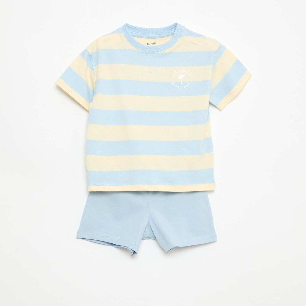 Conjunto de pijama corto camiseta + pantalón corto - 2 piezas AZUL