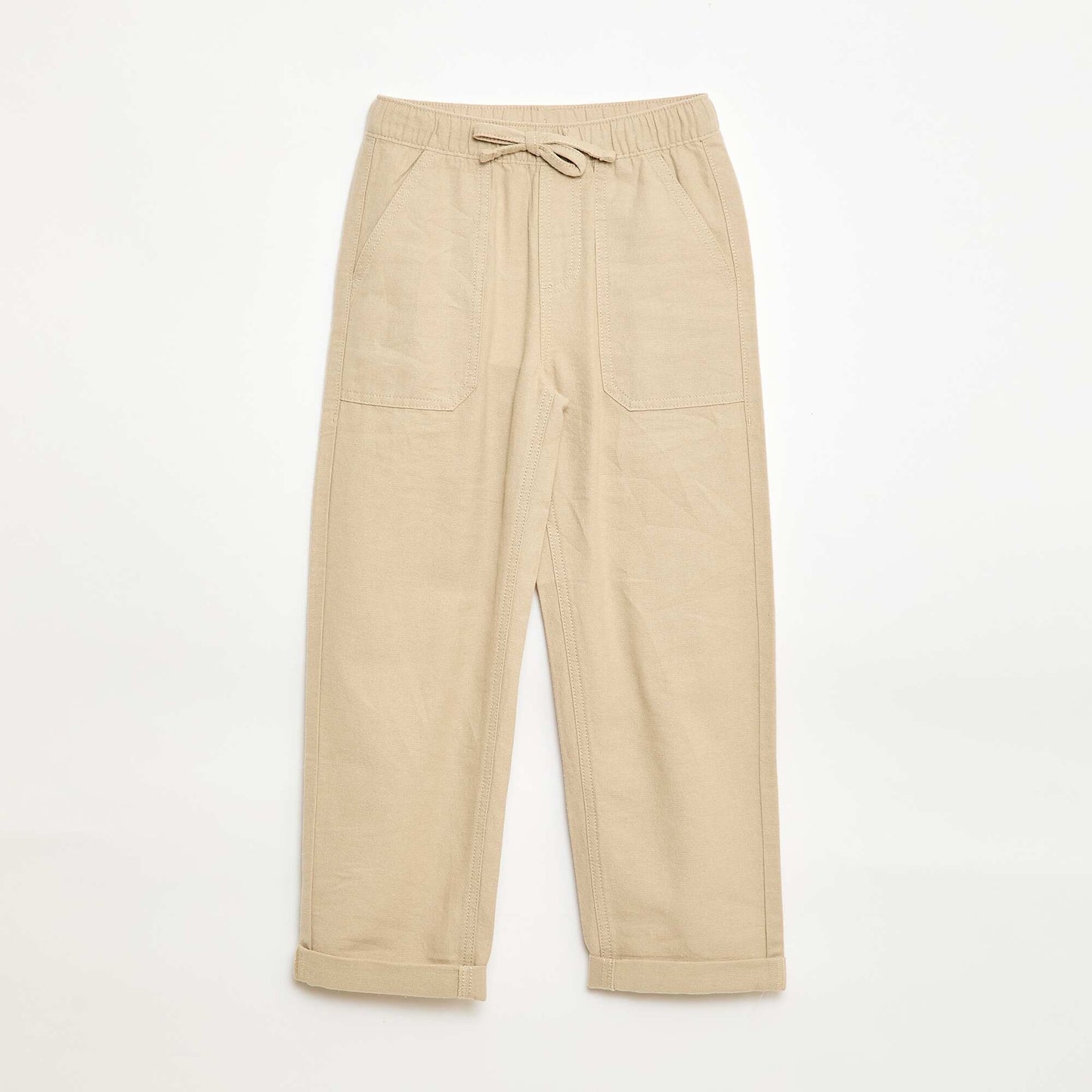 Pantalón de lino mezclado BEIGE