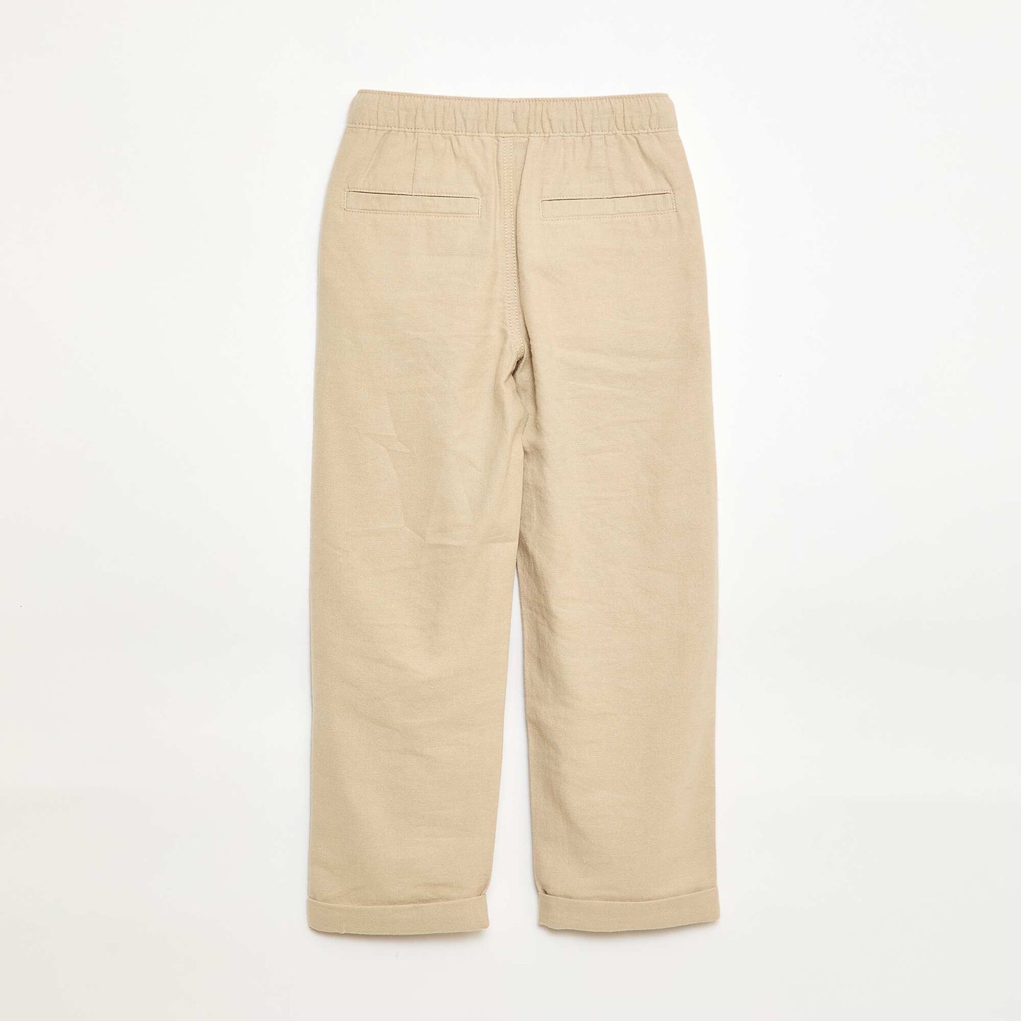 Pantalón de lino mezclado BEIGE