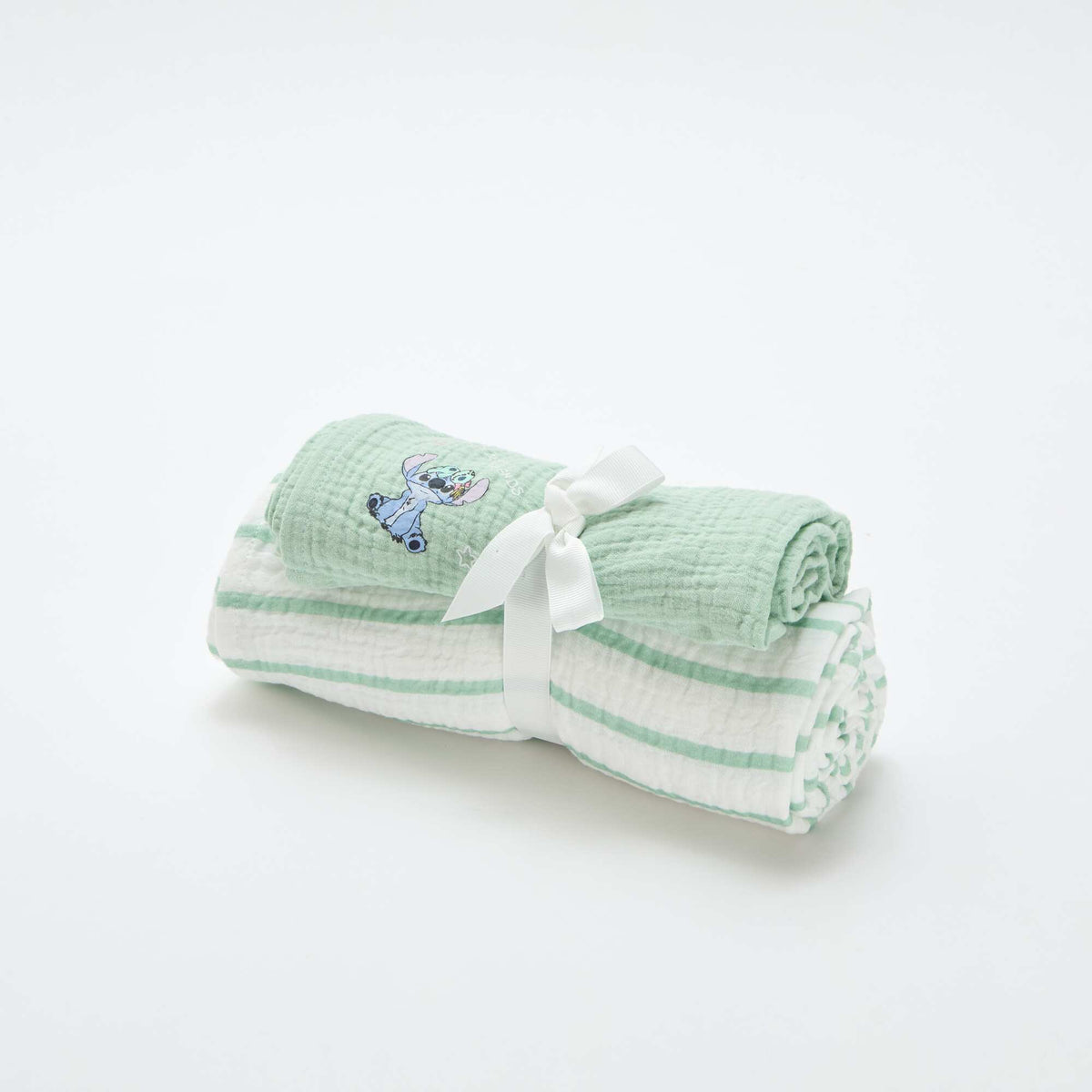 Pack de 2 muselinas 'Disney' de gasa de algodón VERDE